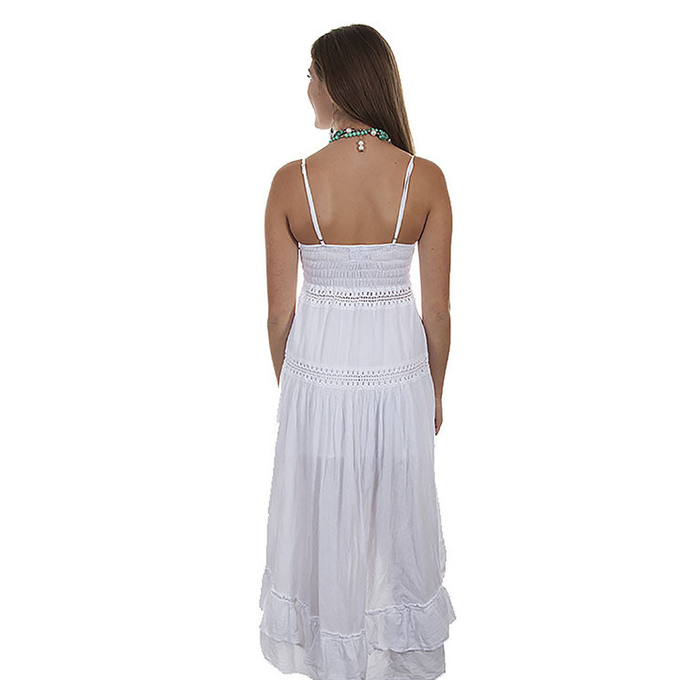 Scully® Ladies Spaghetti Strap White Midi Dress PSL-233-WHT