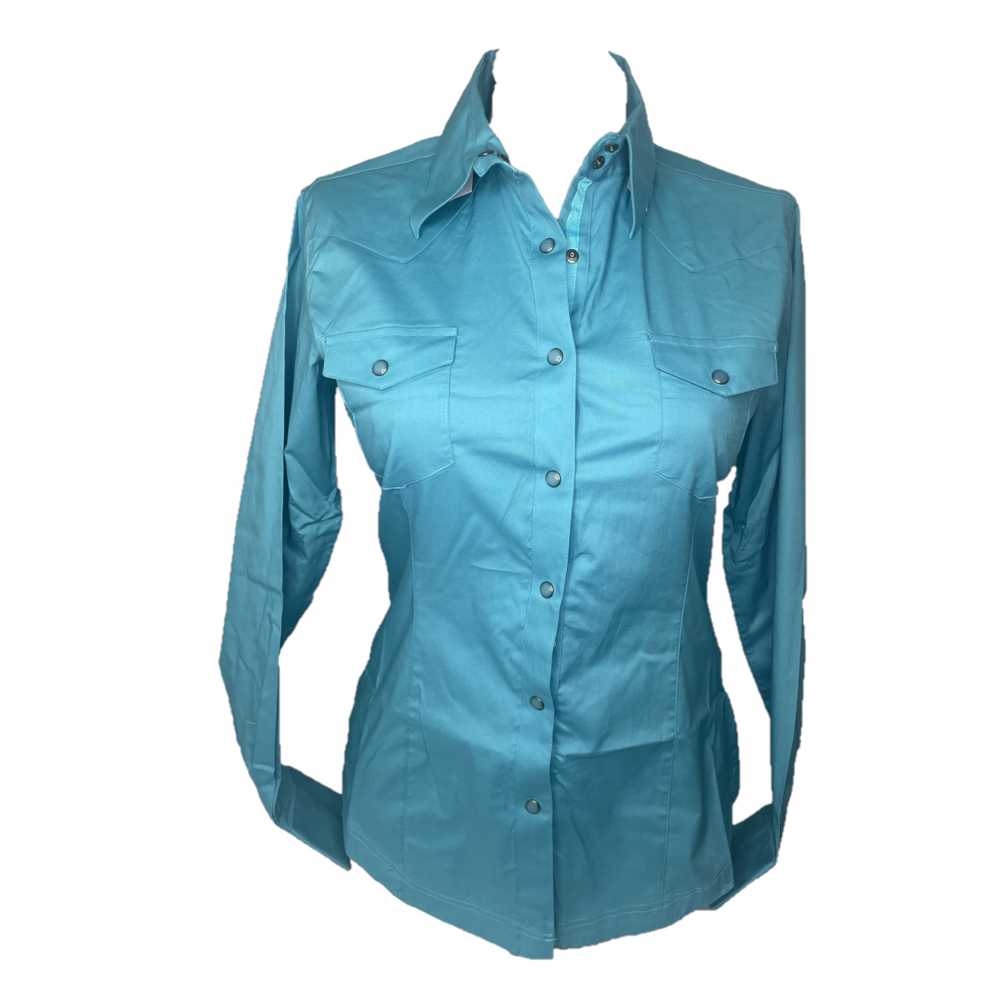 Panhandle® Ladies Solid Turquoise Snap Button Down Shirt PSWSOSR0LT-86