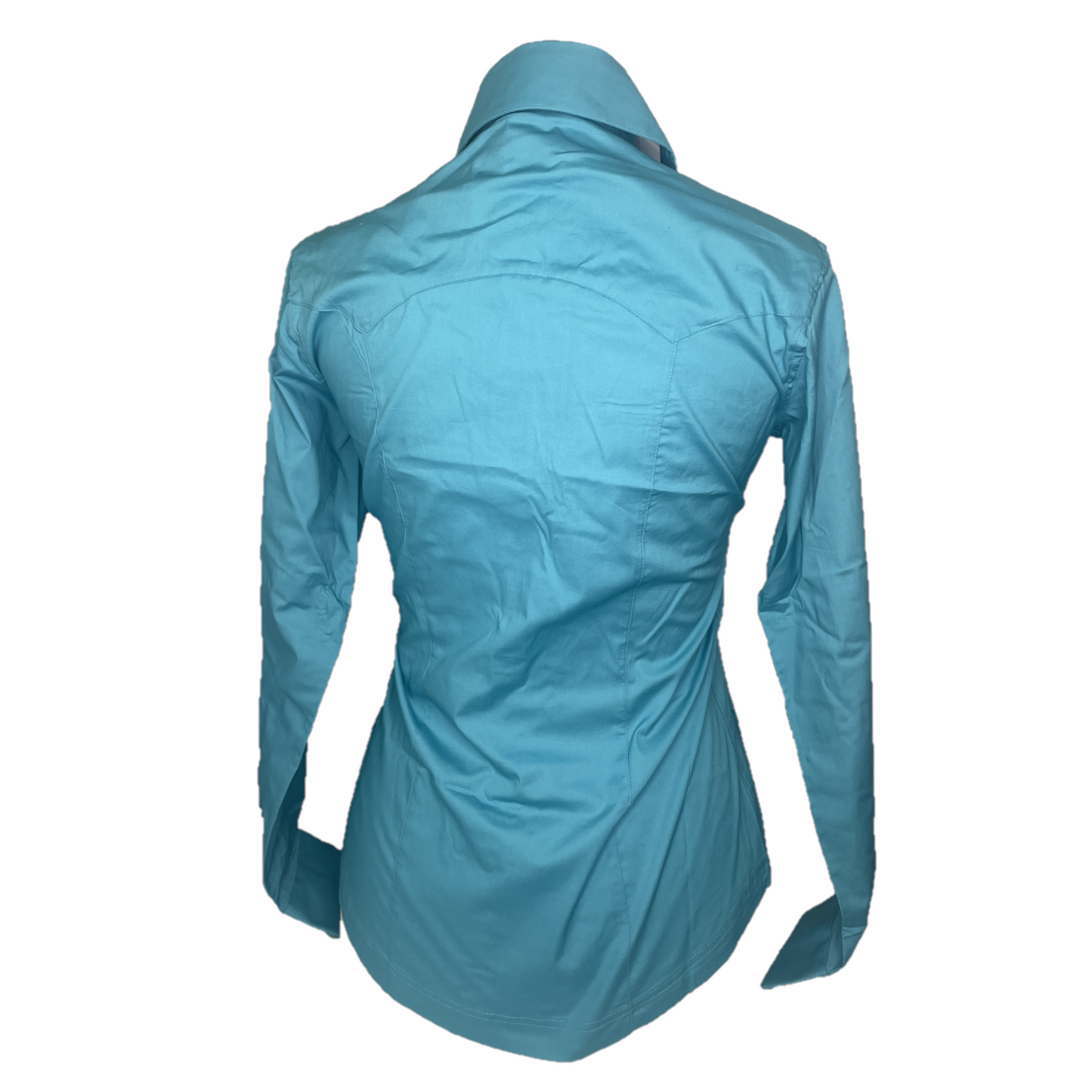 Load image into Gallery viewer, Panhandle® Ladies Solid Turquoise Snap Button Down Shirt PSWSOSR0LT-86
