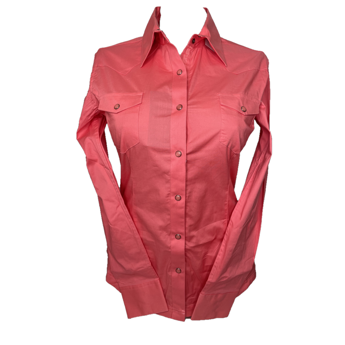 Panhandle® Ladies Solid Peach Snap Button Down Shirt PSWSOSR0LT-96