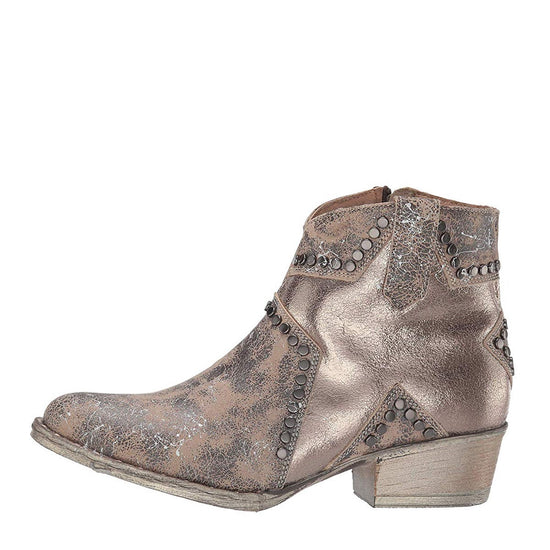 Circle G By Corral Ladies Bone Star Inlay & Studs Ankle Boots Q5071