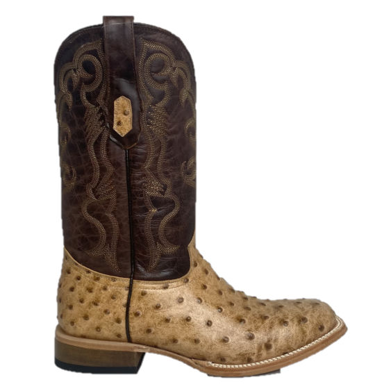 Cowtown® Men's Oryx  Print Brown & Tan Square Toe Boots Q6077