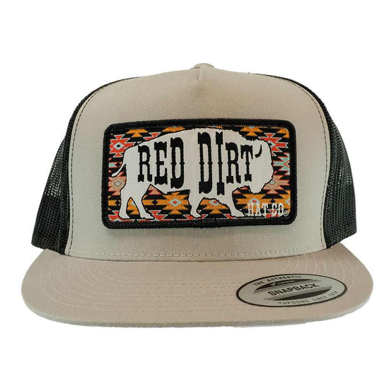 Red Dirt Hat Co.® Great White Buffalo Grey Snapback Hat RDHC96