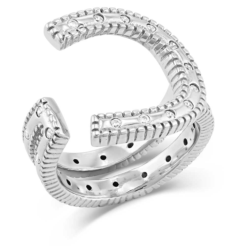 Montana Silversmiths® In Step Crystal Open Ring RG5356