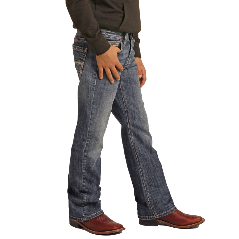 Rock & Roll Denim® Youth Boy's Medium Vintage Bootcut Jeans RRBD0BR0LN