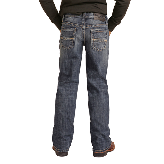 Rock & Roll Denim® Youth Boy's Medium Vintage Bootcut Jeans RRBD0BR0LN