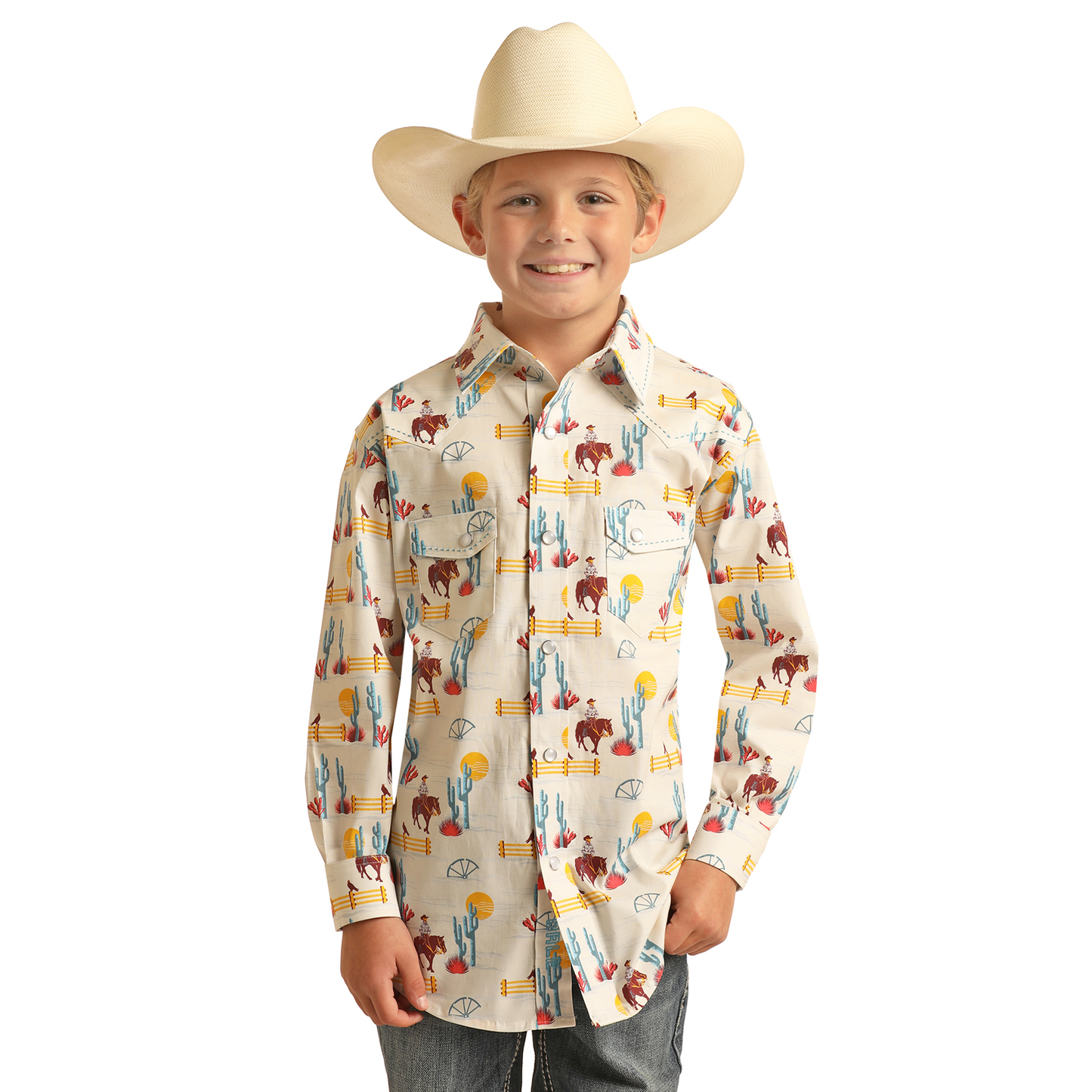 Rock & Roll Cowboy® Youth Boy's Dale Snap Down Shirt RRBSOSRZ7V-83