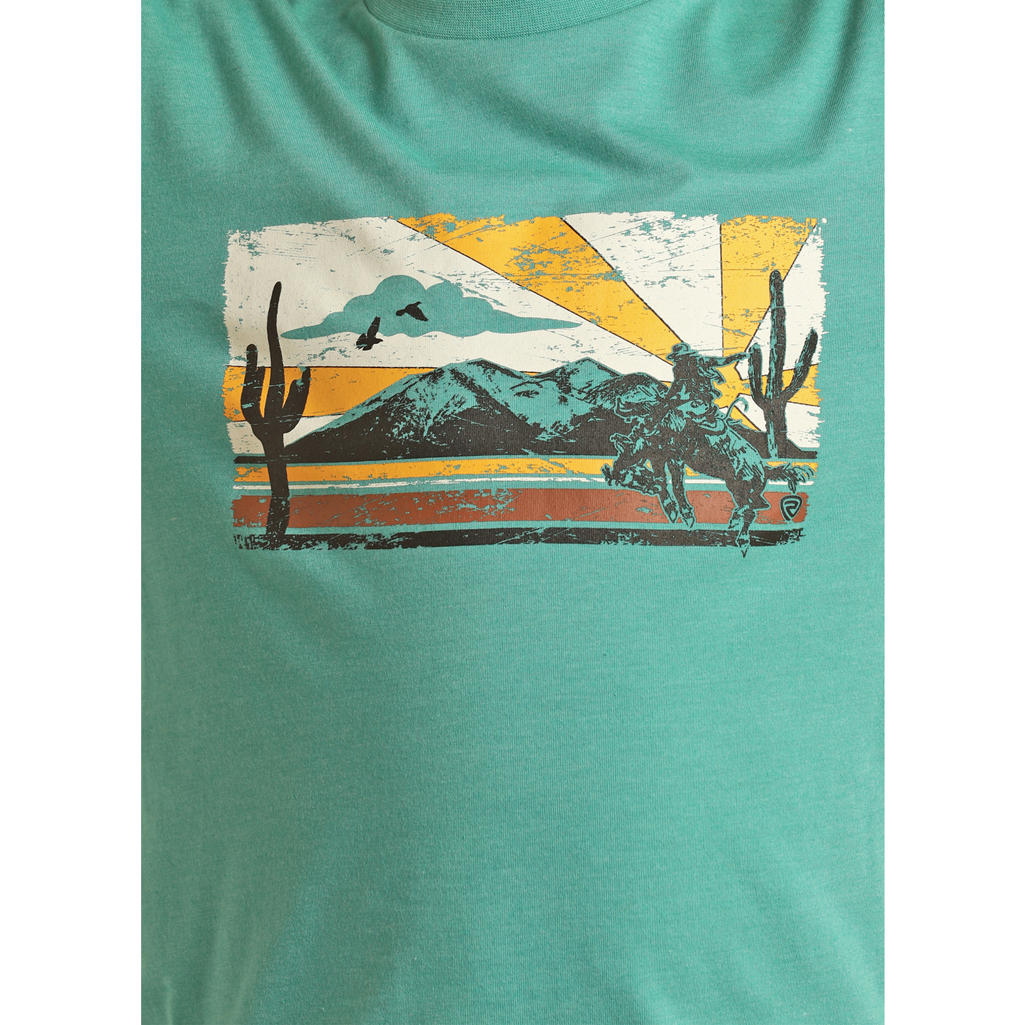 Rock & Roll® Youth Boy's Turquoise Desert Print T-Shirt RRBT21R064-86