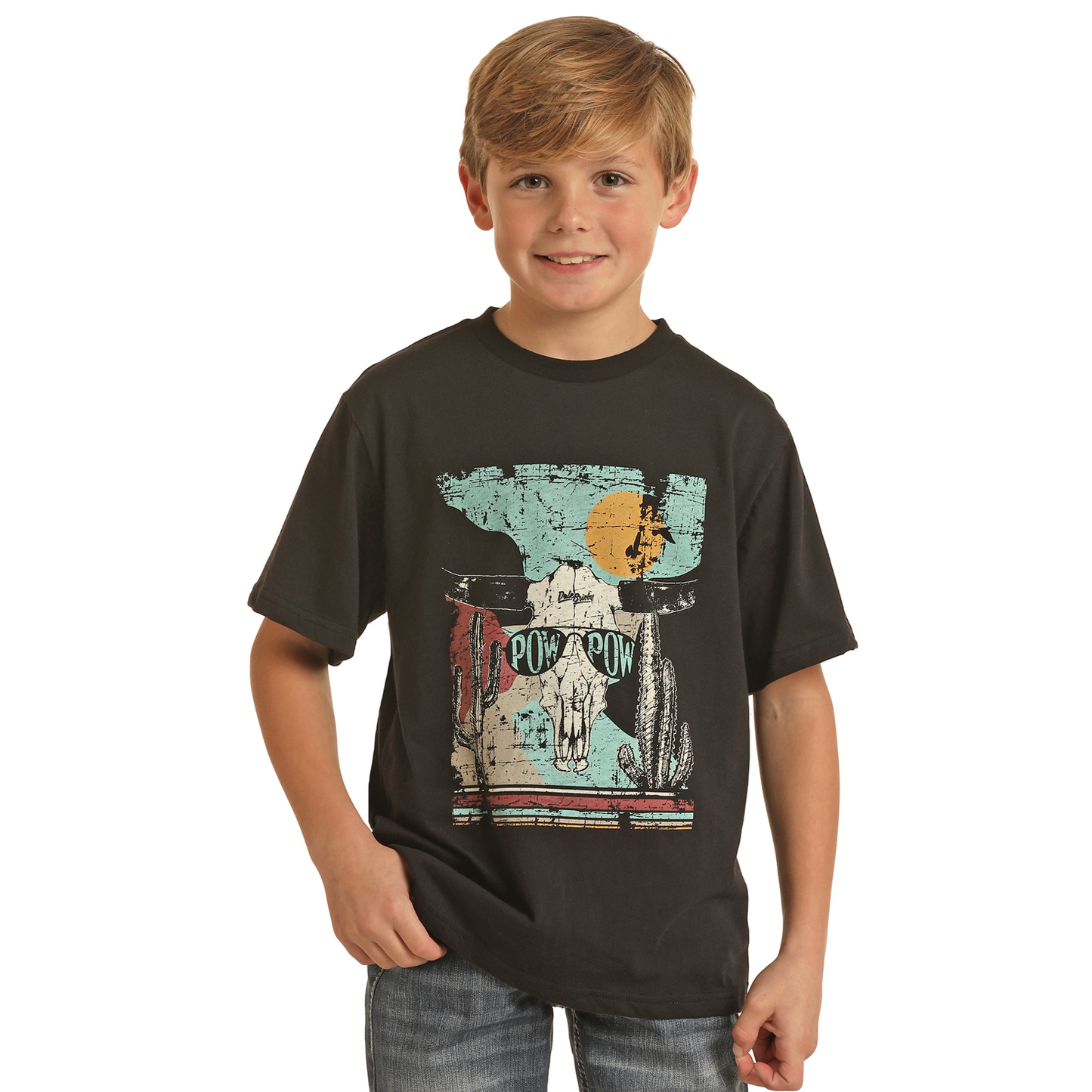 Rock & Roll® Youth Boy's Dale Brisby Graphic Black T-Shirt RRBT21R069-01