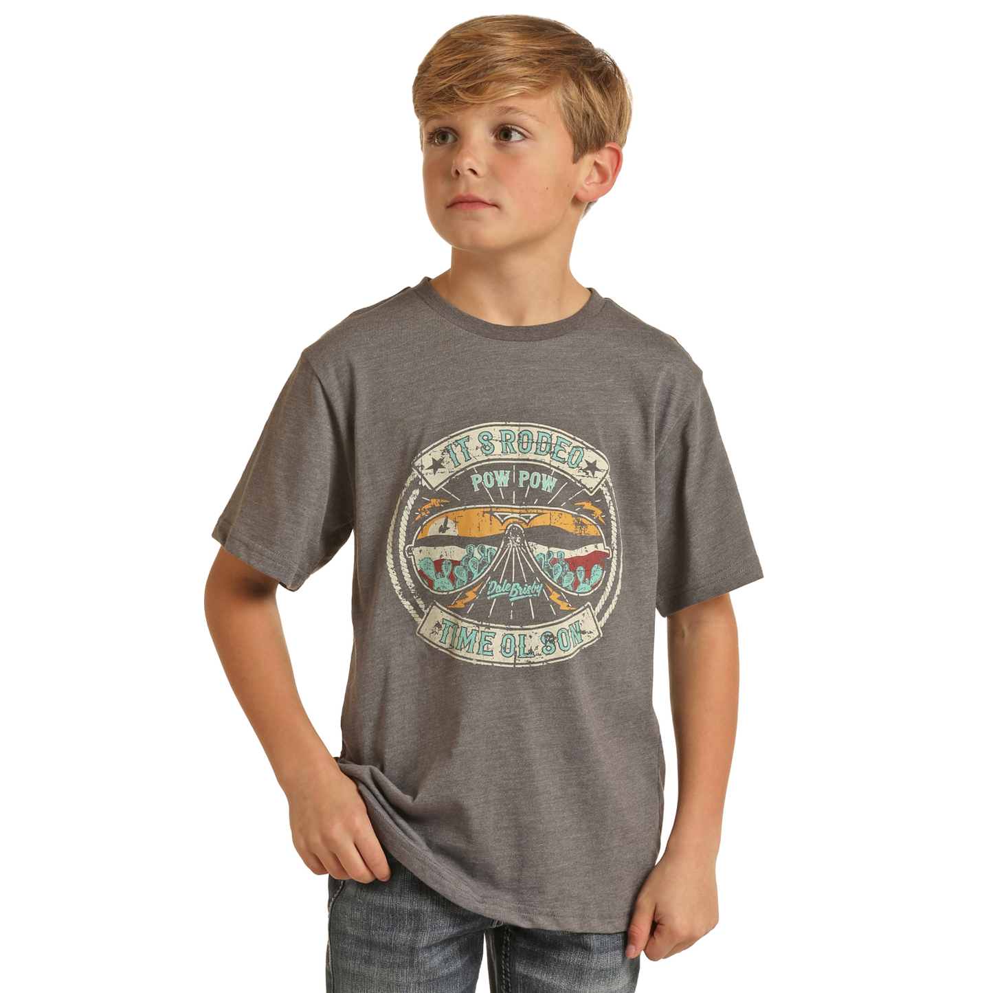 Rock & Roll® Youth Boy's "It's Rodeo Time" Graphic T-Shirt RRBT21R06B-02