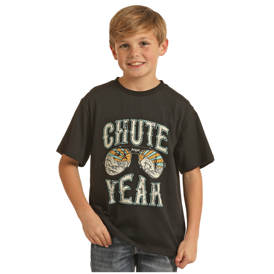 Rock & Roll Cowboy Kid's Dale Brisby "Chute Yeah" Shirt RRBT21R06C-01