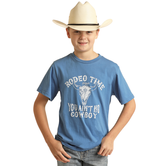 Rock & Roll Cowboy® Dale Brisby Graphic Blue T-Shirt RRBT21RZM8-45