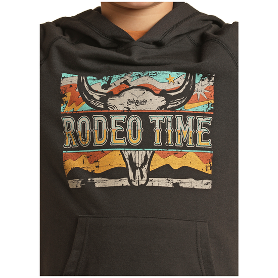 Rock & Roll Denim® Youth Boy's Dale Brisby Rodeo Time Black Hoodie RRBT94R0J5