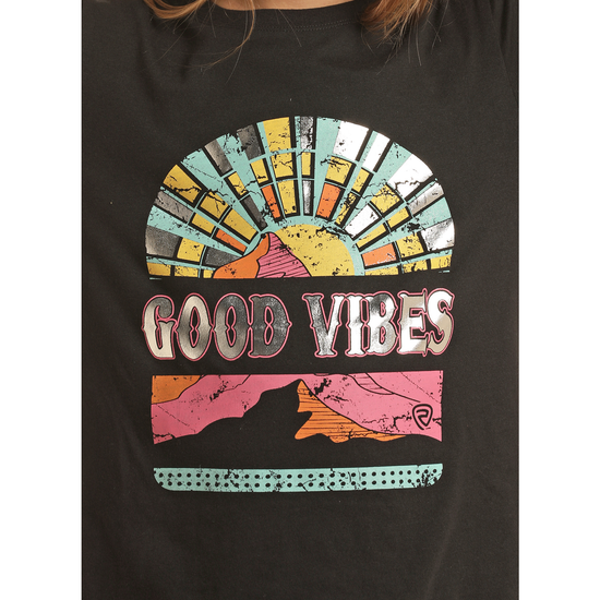 Rock & Roll® Youth Girl's "Good Vibes" Graphic T-Shirt RRGT22R072-01