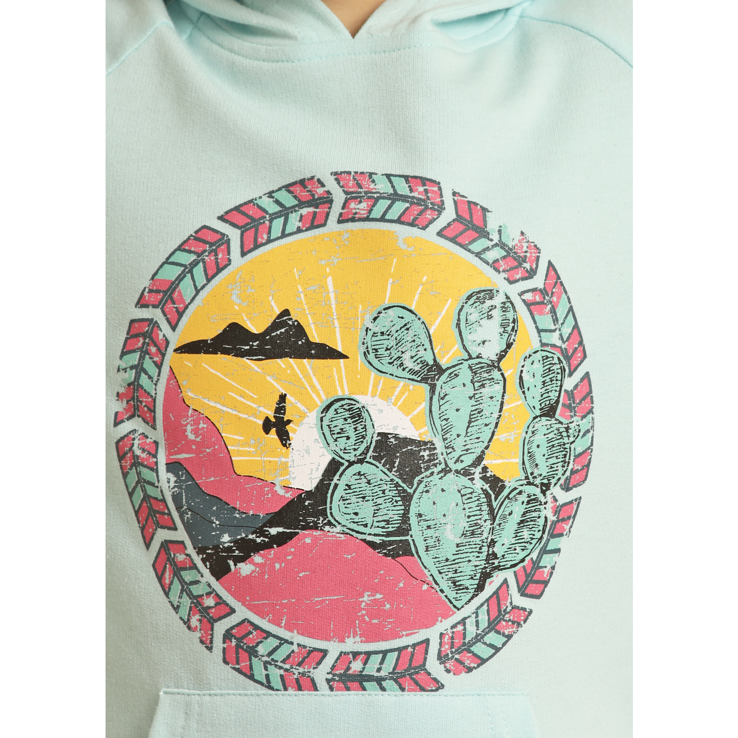 Rock & Roll® Youth Girl's Light Blue Graphic Hoodie RRGT94R07A-88