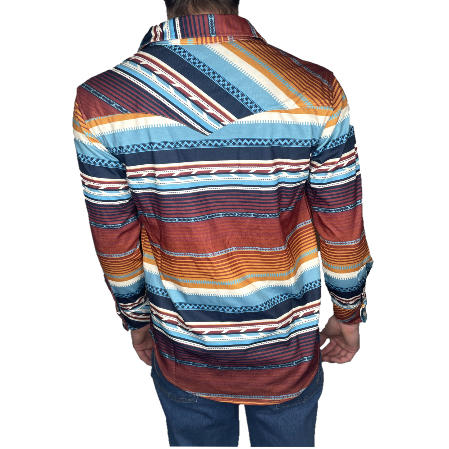 Rock & Roll Denim® Men's Serape Scarlet Button Down Shirt RRMSODRZ0R