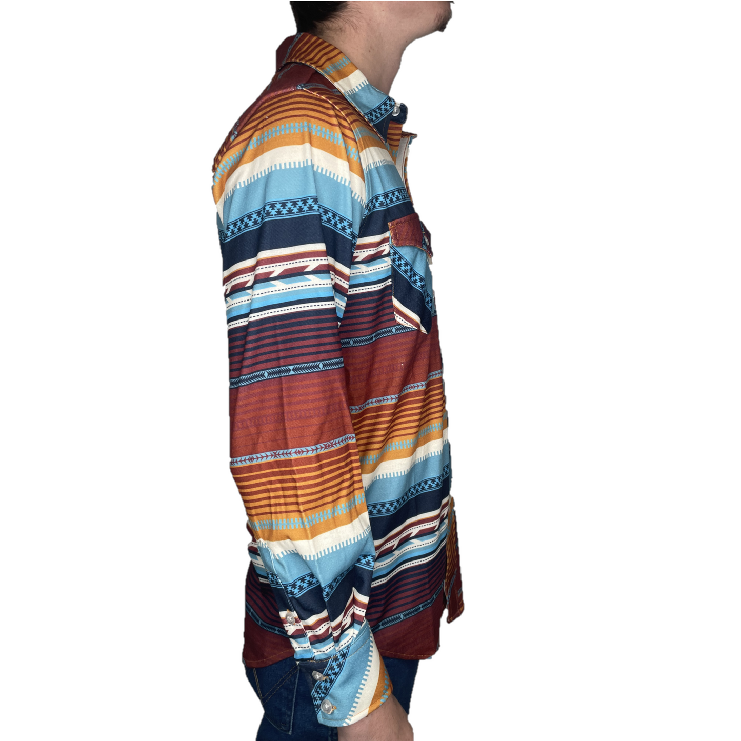 Rock & Roll Denim® Men's Serape Scarlet Button Down Shirt RRMSODRZ0R