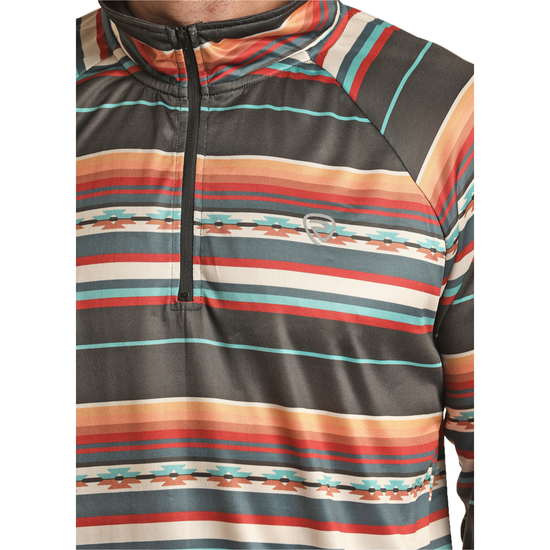 Rock & Roll® Men's Multicolor Aztec Striped Pullover RRMT91R06U-01