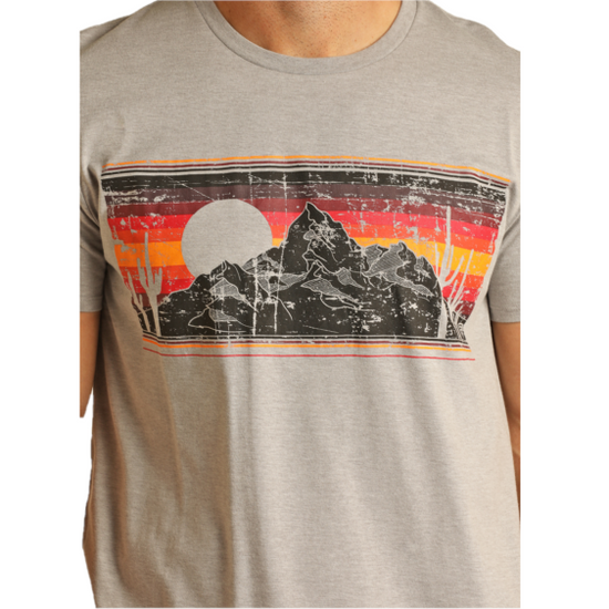 Rock & Roll® Unisex Light Grey Desert Print T-Shirt RRUT21R061-05