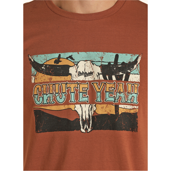 Rock & Roll® Unisex "CHUTE YEAH" Dale Brisby Rust T-Shirt RRUT21R06A-90
