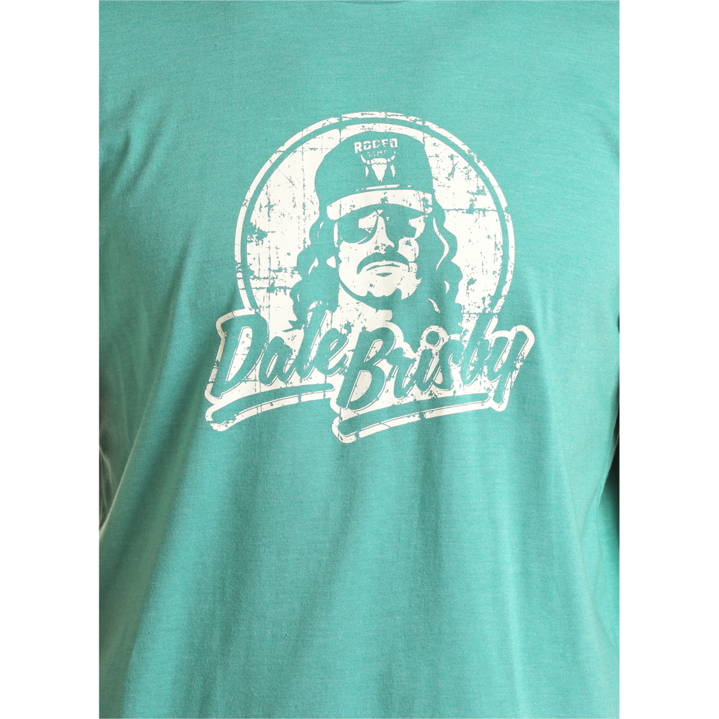Rock & Roll® Unisex Dale Brisby Graphic Turquoise T-Shirt RRUT21R06G-86