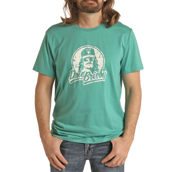 Rock & Roll® Unisex Dale Brisby Graphic Turquoise T-Shirt RRUT21R06G-86