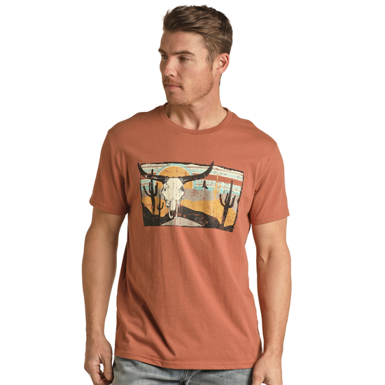 Rock & Roll Cowboy® Unisex Rust Graphic T-Shirt RRUT21R0IP