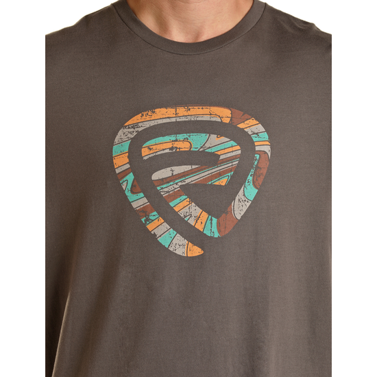 Rock & Roll Cowboy® Unisex Charcoal Graphic Logo T-Shirt RRUT21R0IX