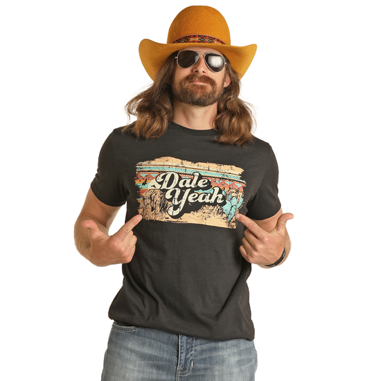 Rock & Roll Cowboy® Unisex Dale Yeah Black Graphic T-Shirt RRUT21R0J1