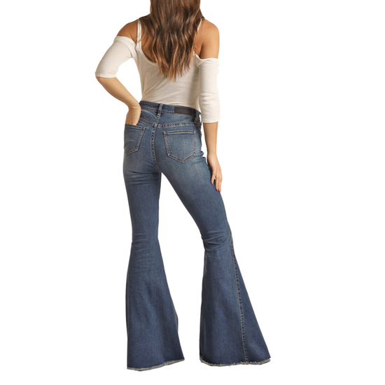 Rock & Roll Denim® Ladies Side Insert Bell Bottom Jeans RRWD7HRZQK