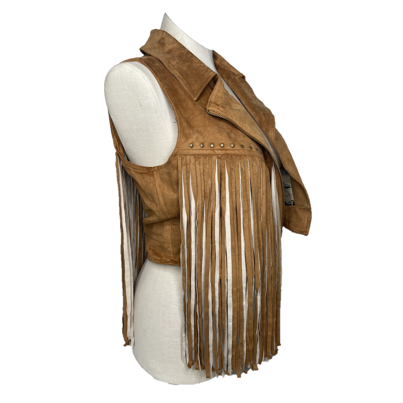 Rock & Roll Cowgirl® Ladies Microsuede Fringe Brown Vest RRWO98R0XU
