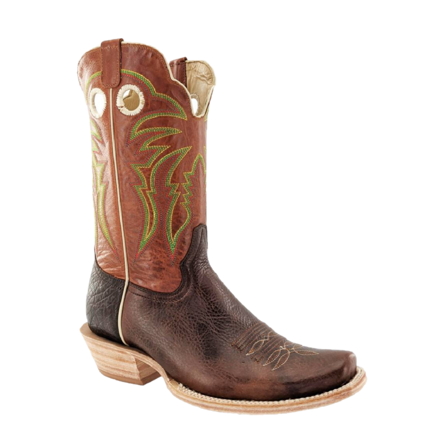 R. Watson Men's Cowhide Hickory Brown Western Boots RW8023-1
