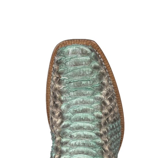 R. Watson Ladies Python Copper & Teal Square toe Boots RWL7204