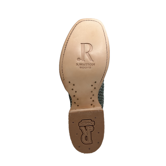 R. Watson Ladies Python Copper & Teal Square toe Boots RWL7204