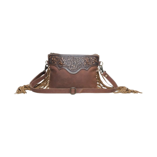 Myra Bag Mocha Dash Hand-Tooled Leather Bag S-5749