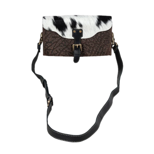 Myra Bag Blazing Bull Trail Leather & Hair On Bag S-8706
