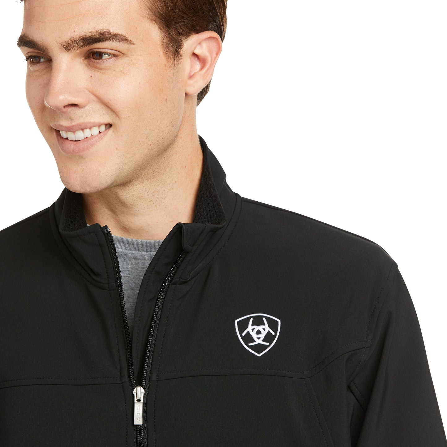 Ariat® Men's New Team Black Full-Zip Softshell Jacket 10019279