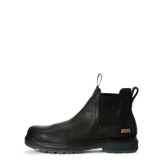 Ariat® Men's 6" Turbo Chelsea Carbon Toe Black Work Boots 10027330