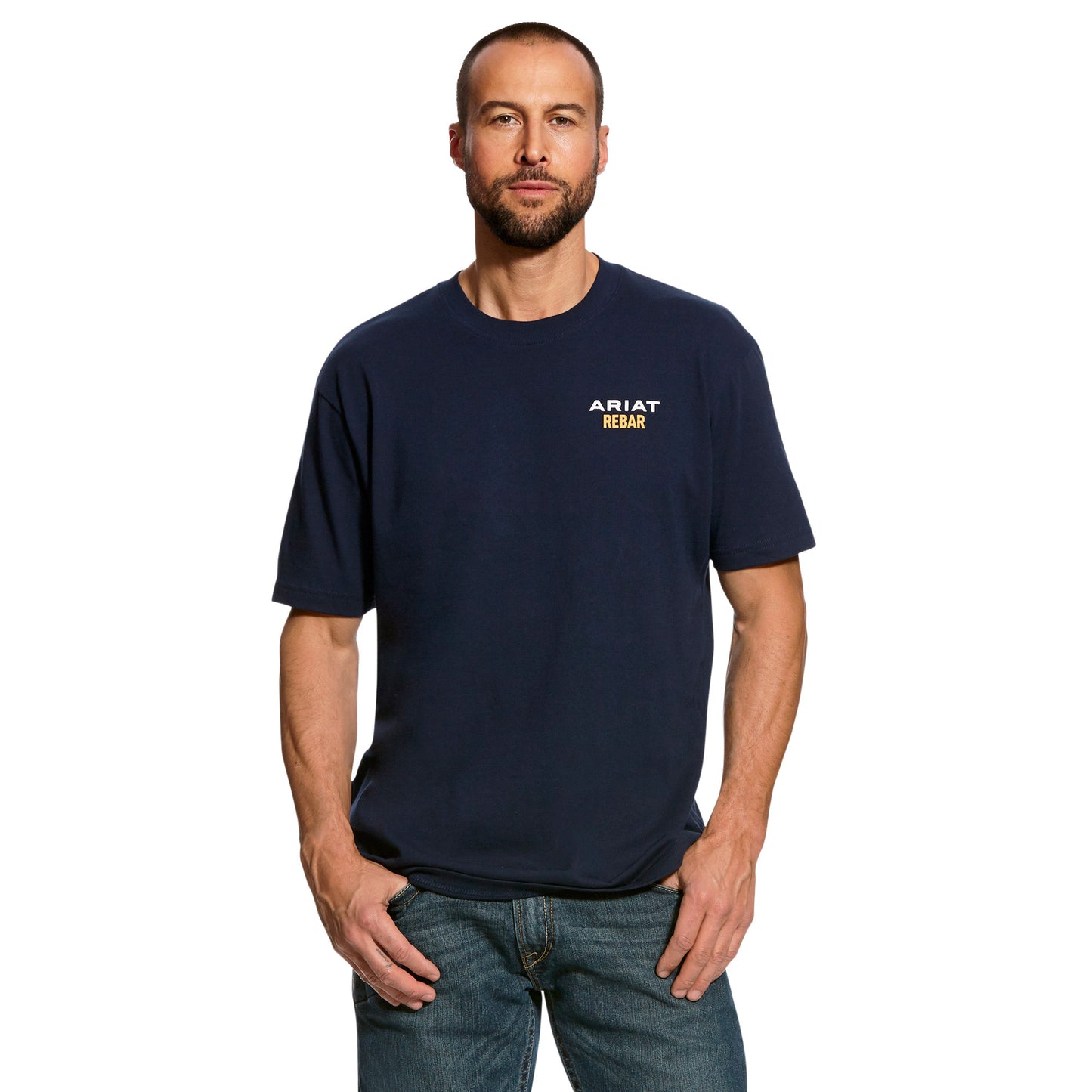Ariat Rebar Cotton Strong Logo Navy T-shirt 10025410