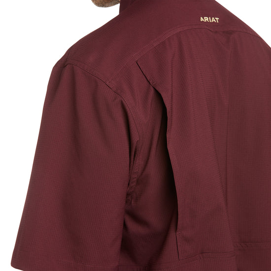 Ariat® Men's Venttek Classic Short Sleeve Malbec Shirt 10036320