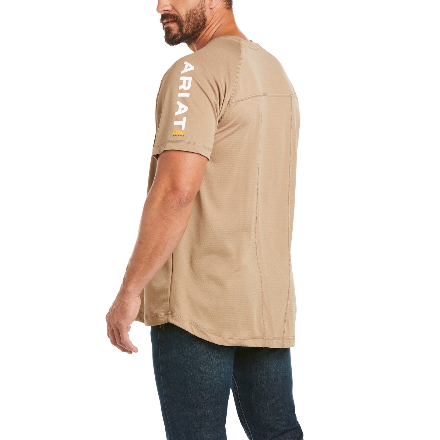 Ariat® Men's Rebar Heat Fighter SS Khaki T-Shirt 10031036