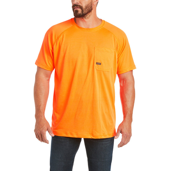 Ariat® Men's Rebar Heat Fighter SS Neon Orange T-Shirt 10031040