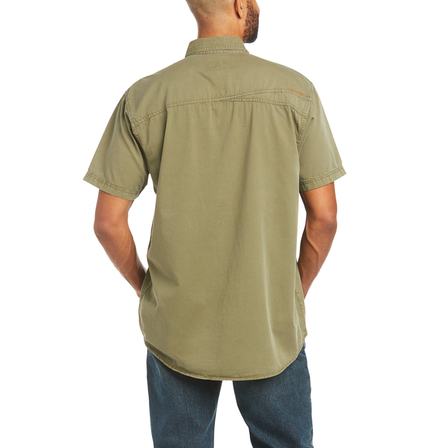 Ariat® Men's Rebar Washed Twill Work Sage Shirt 10035416