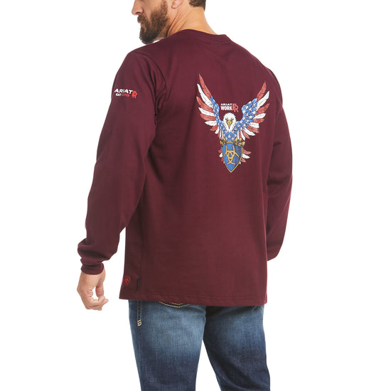 Ariat® Men's FR American Raptor Malbec Long Sleeve T-Shirt 10035424
