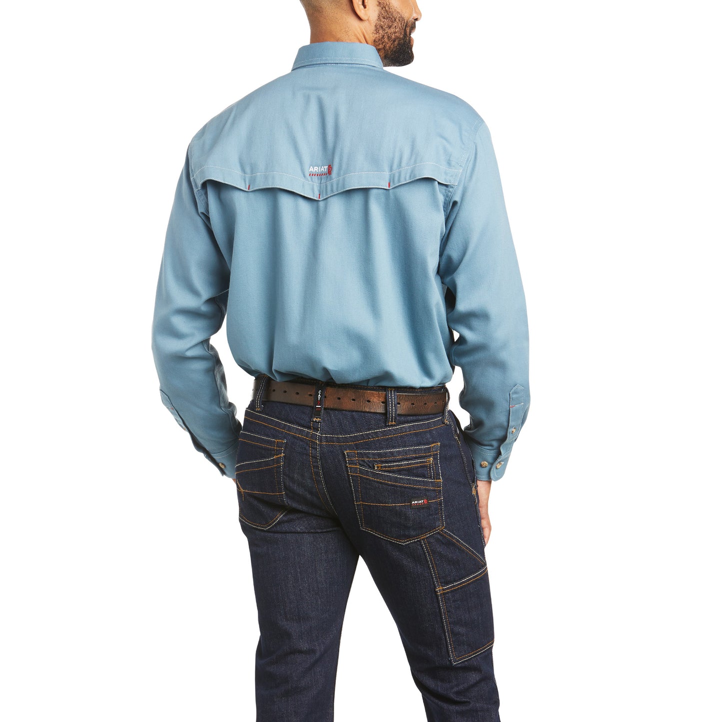 Ariat Men's FR Vented Steel Blue Work Shirt 10035433