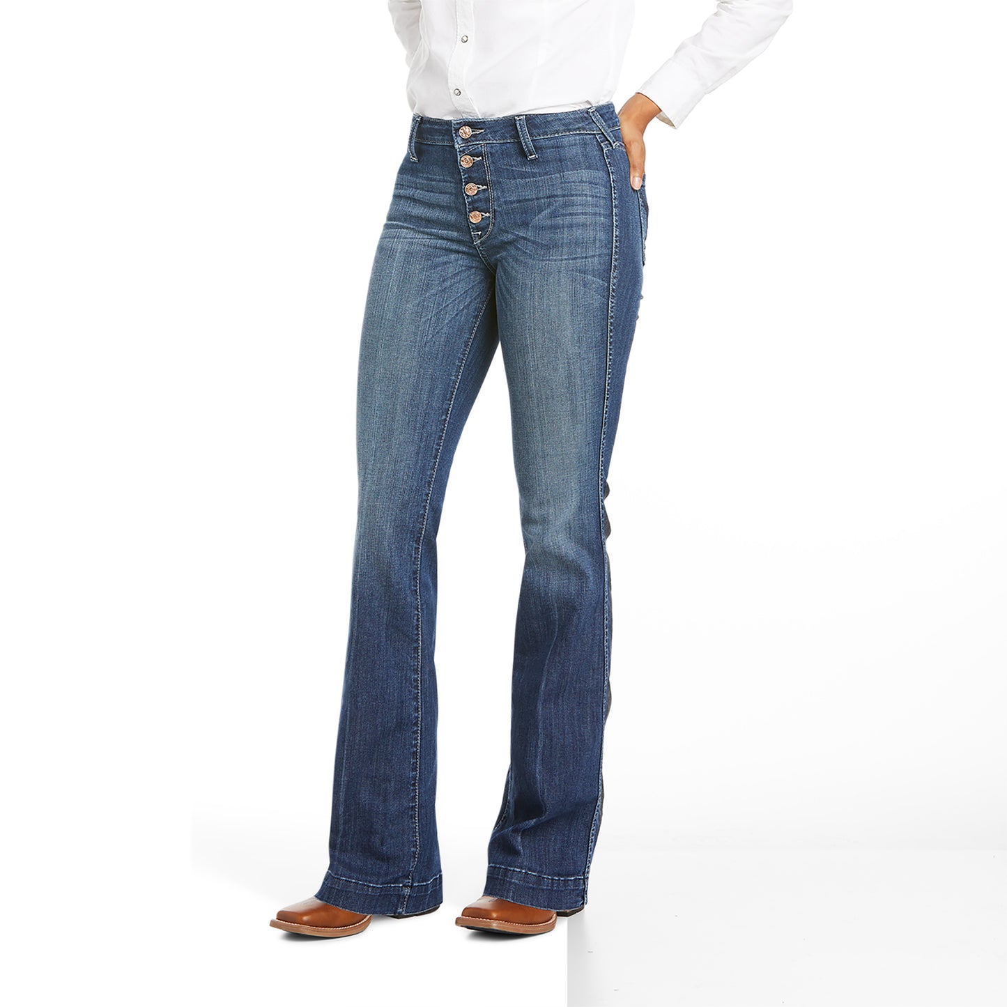 Ariat Ladies R.E.A.L Isabella Slim Wide Leg Trouser Jeans 10034668