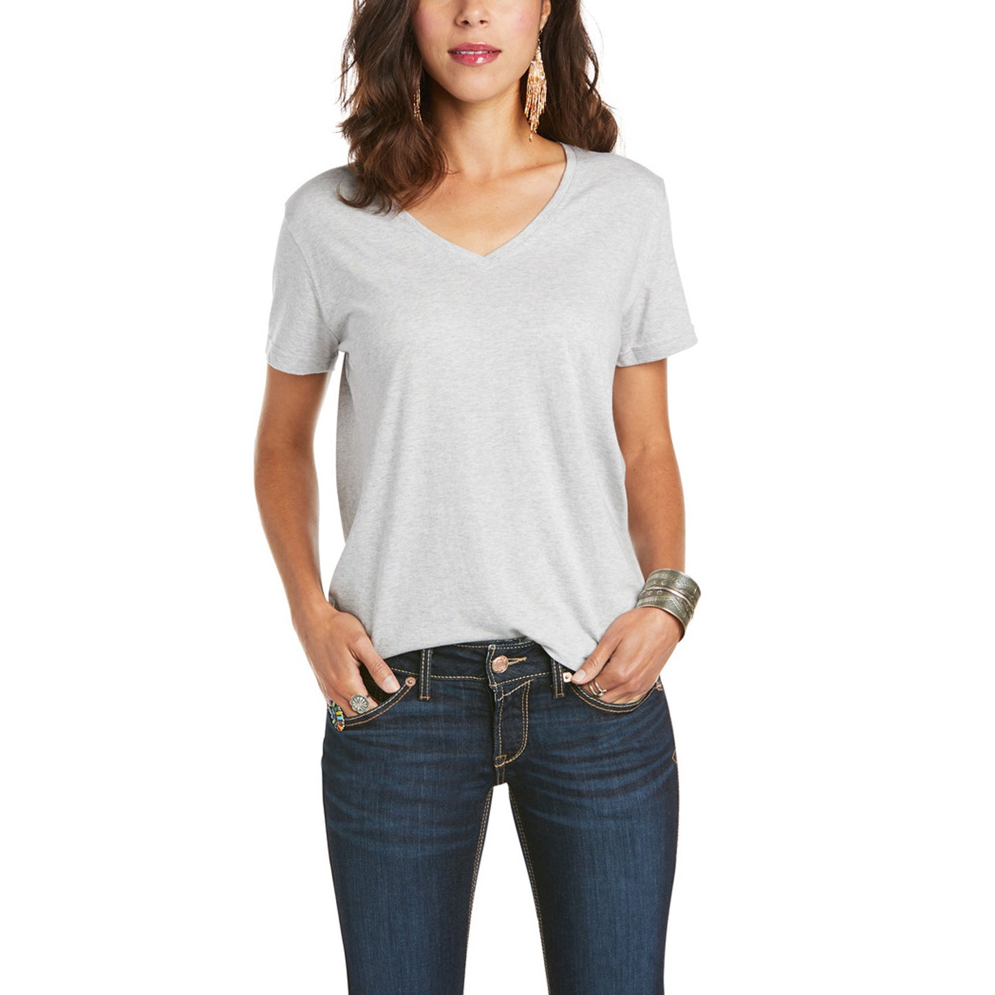 Ariat Ladies Element Heather Grey Short Sleeve T-Shirt 10035201