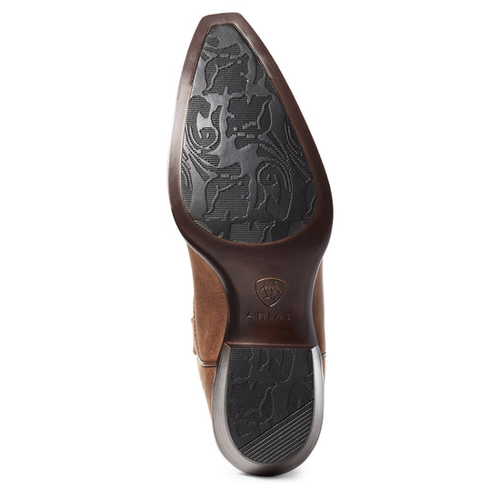 Ariat Ladies Heritage Elastic Calf Brown Snip Toe Boots 10036047