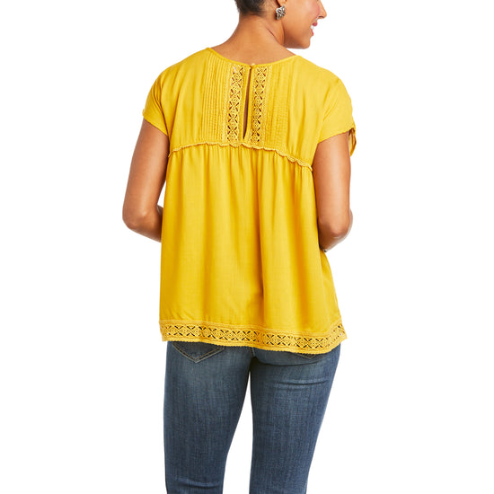 Ariat Ladies Shindig Short-Sleeve Gold Shirt 10036345