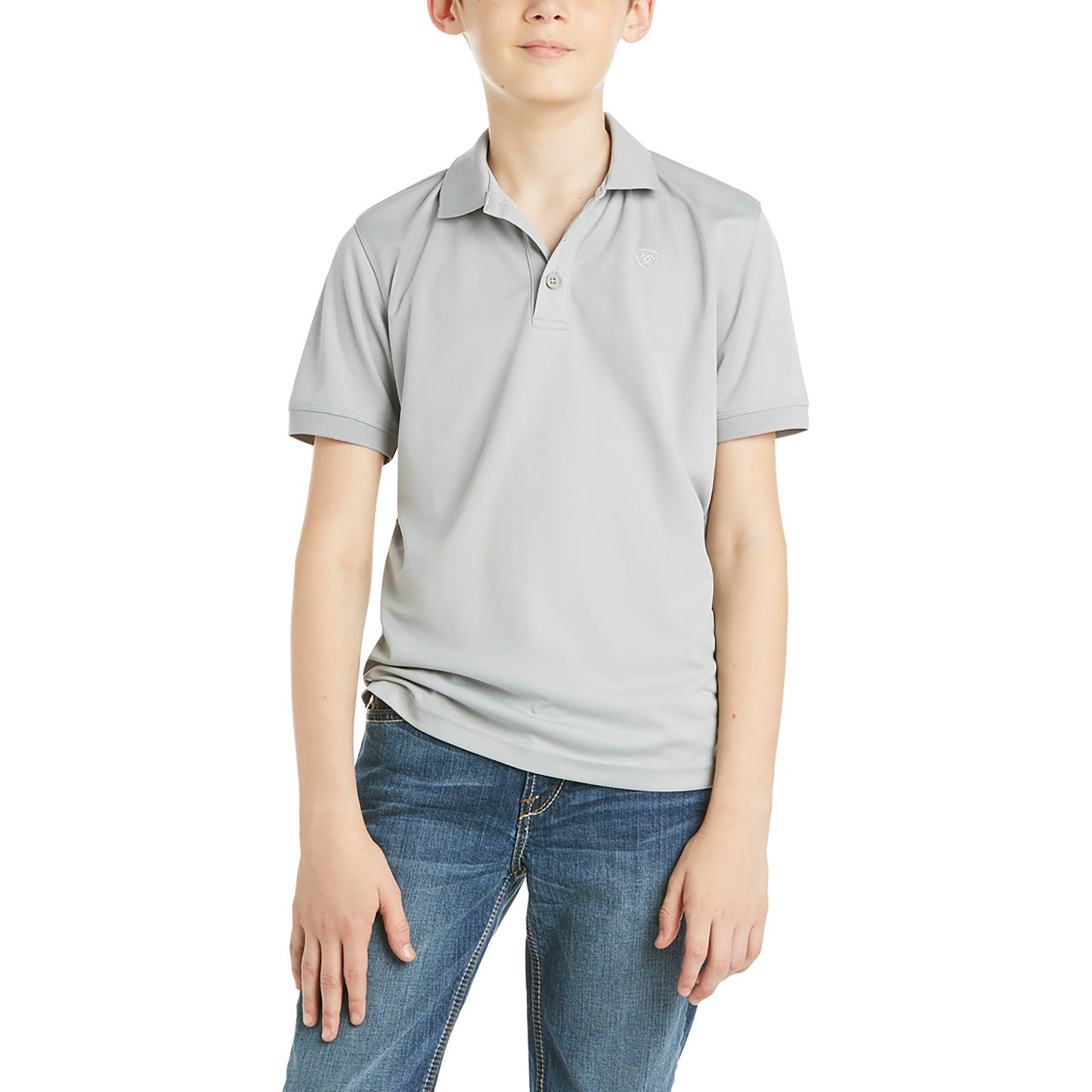 Ariat Boys Tek Short Sleeve Silver Lining Polo Shirt 10034929